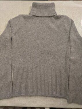 DIVIDED Angora & Wool Blend Turtleneck Sweater Heather Gray Size L